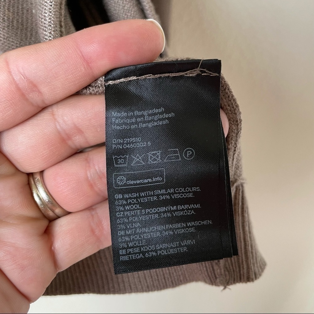 H&M Duster Cartigan Brown with pockets XS - Picture 4 of 6